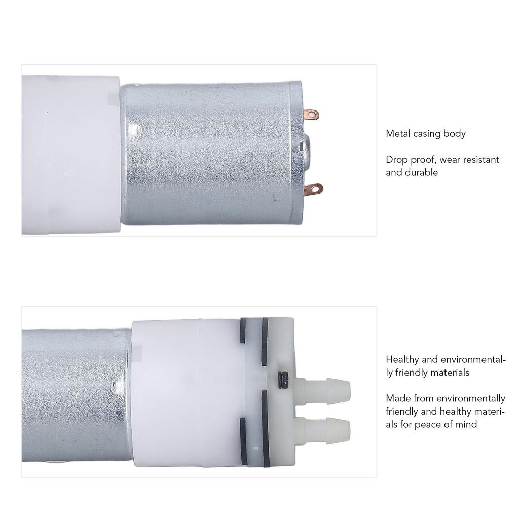 Air Pump Vacuum Pump Booster Mini Small Water Air Pump Motor for Water Dispenser Home Coffee Machine 12V 370A