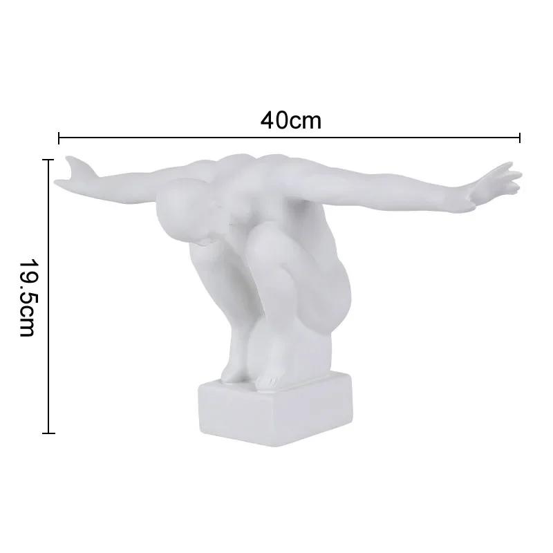 

Black/White Figures Statue Crafts Character Resins Artwork Desk Decoration Abstract Portrait Sculpture Nordic Home Decor Modern