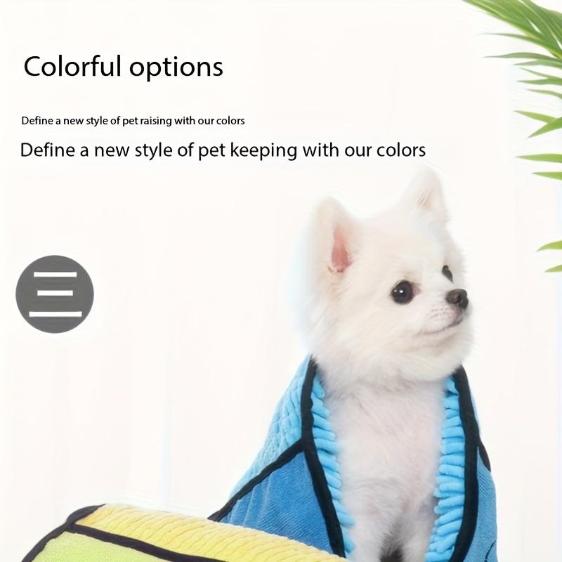 Pet Drying Mitt, Chenille Super Absorbent Dog Cat Bath Glove Towel, Soft Quick Drying Pet Grooming Glove for Puppy Kitten