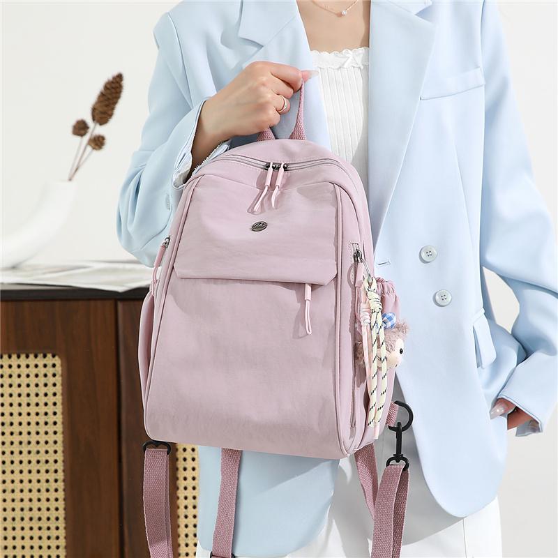 Large Capacity Outdoor Backpack Lightweight Solid Color Backpack