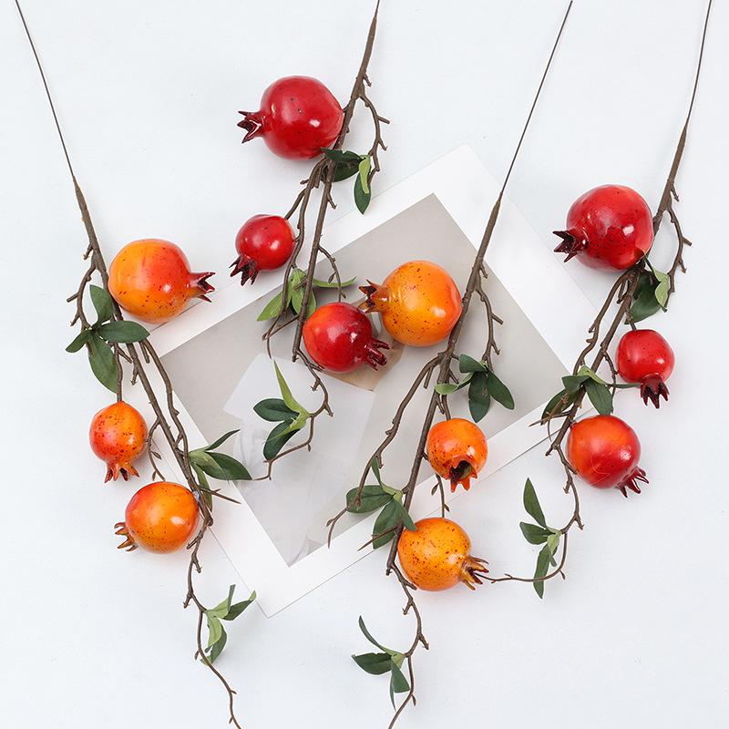 New Year Fortune Bucket: DIY Pomegranate, Persimmon & Apple Floral Arrangement with Foam Berries