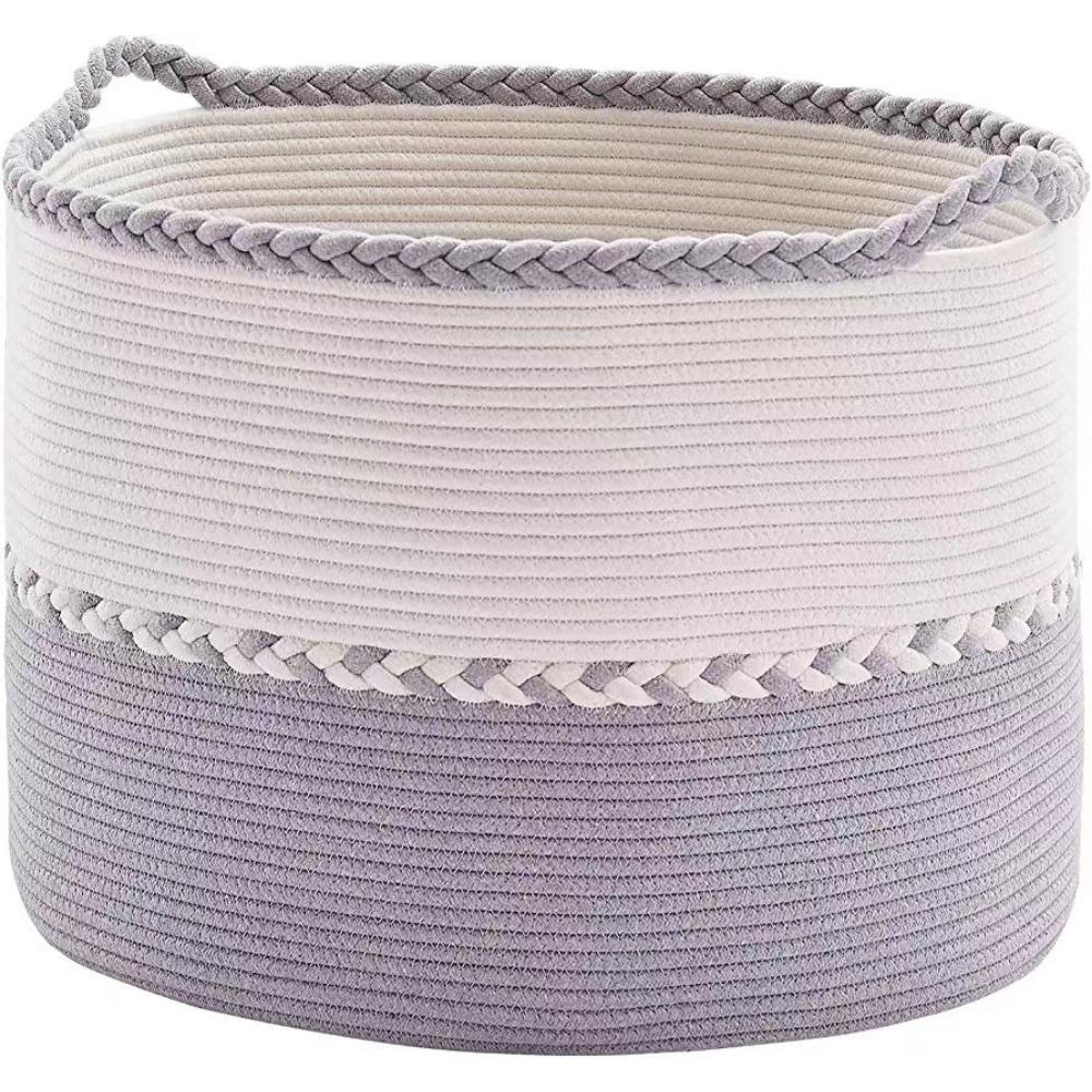 Large Cotton Rope Woven Basket, Laundry Basket, Toy Storage Basket, Storage Basket, Home Children's Storage Basket, Blanket Basket