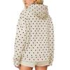 Women's Hooded Sweatshirt With Polka Dot Pattern Print, Trendy And Versatile Top