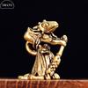 1 PIÈCE Statue Grenouille en Laiton Vintage Sculpture Grenouille Miniature Figurine Animal Antique Animal de Compagnie pour Thé Décoration Maison Bureau Idéal Pour Collectionneurs
