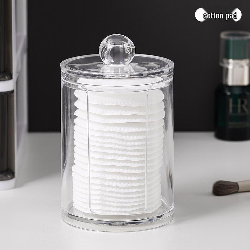 Dual-Layer Transparent Cotton Swab & Toothpick Storage Box
