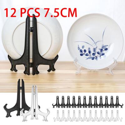 12 pezzi Supporto per piatti Supporto per espositore in ferro Supporto per foto Ciotola per immagini Porta libri Cornici