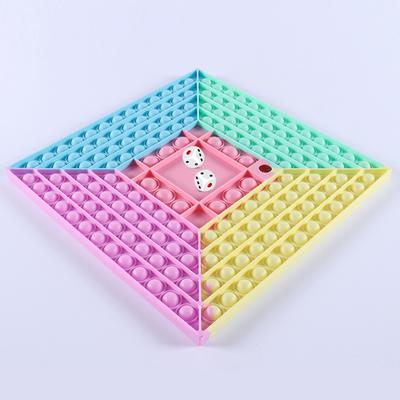 30cm Push Bubble Fidget Toys Large Checkerboard Stress Relief Puzzle Toy Adult Kids Antistress Two Player Chess Game Sensory Toy