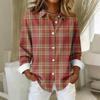 Women's Shirt Blouse Christmas Print Button Long Sleeve Casual Basic Shirt Collar Regular Top