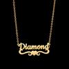 Atoztide Custom Name Necklace for Women Bottom Heart Crown Stainless Steel Jewelry Choker Chain Personalized Birthday Gift
