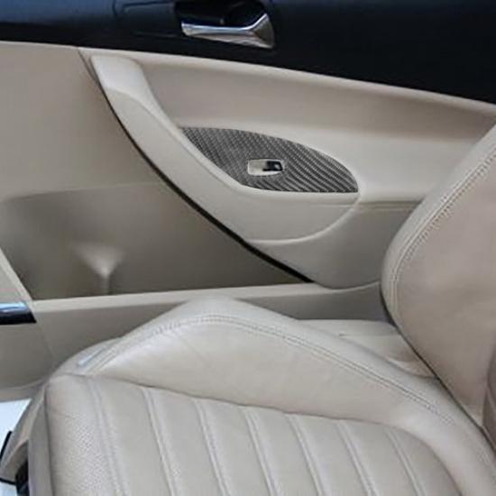 For Volkswagen Passat Carbon Fiber Interior Front Door Control Cover Trim
