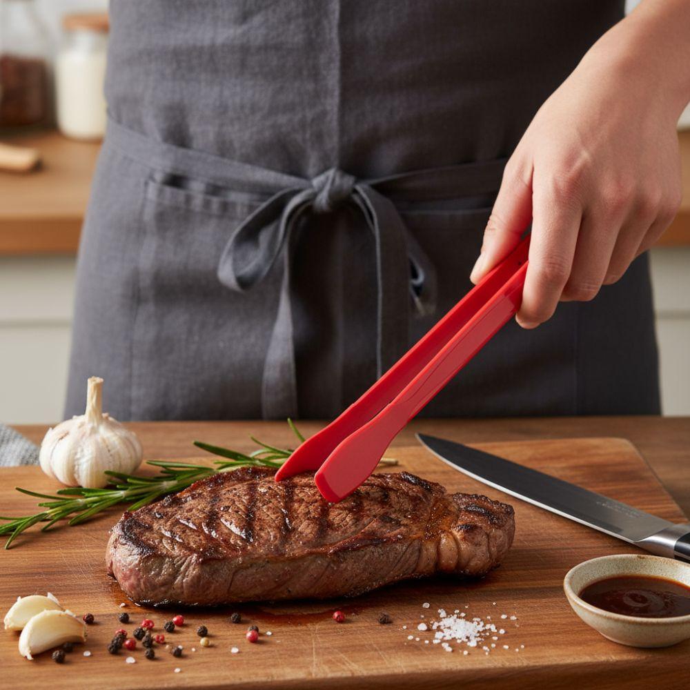 Non-Stick Steak Tongs Anti-Slip Toast Clamp Cake Bread Tong Kitchen Food Clip Baking