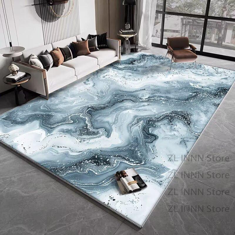 Luxury Marble Style Carpet for Living Room Large Area Texture Decoration Home Washable Rugs Dining Room Bedroom Non-slip Mat