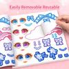 Puzzle Stickers Book Handicrafts Creative Kids Stickers Toy Reusable For Girls Cartoon Princess Make A Face Stickers 15 Pages