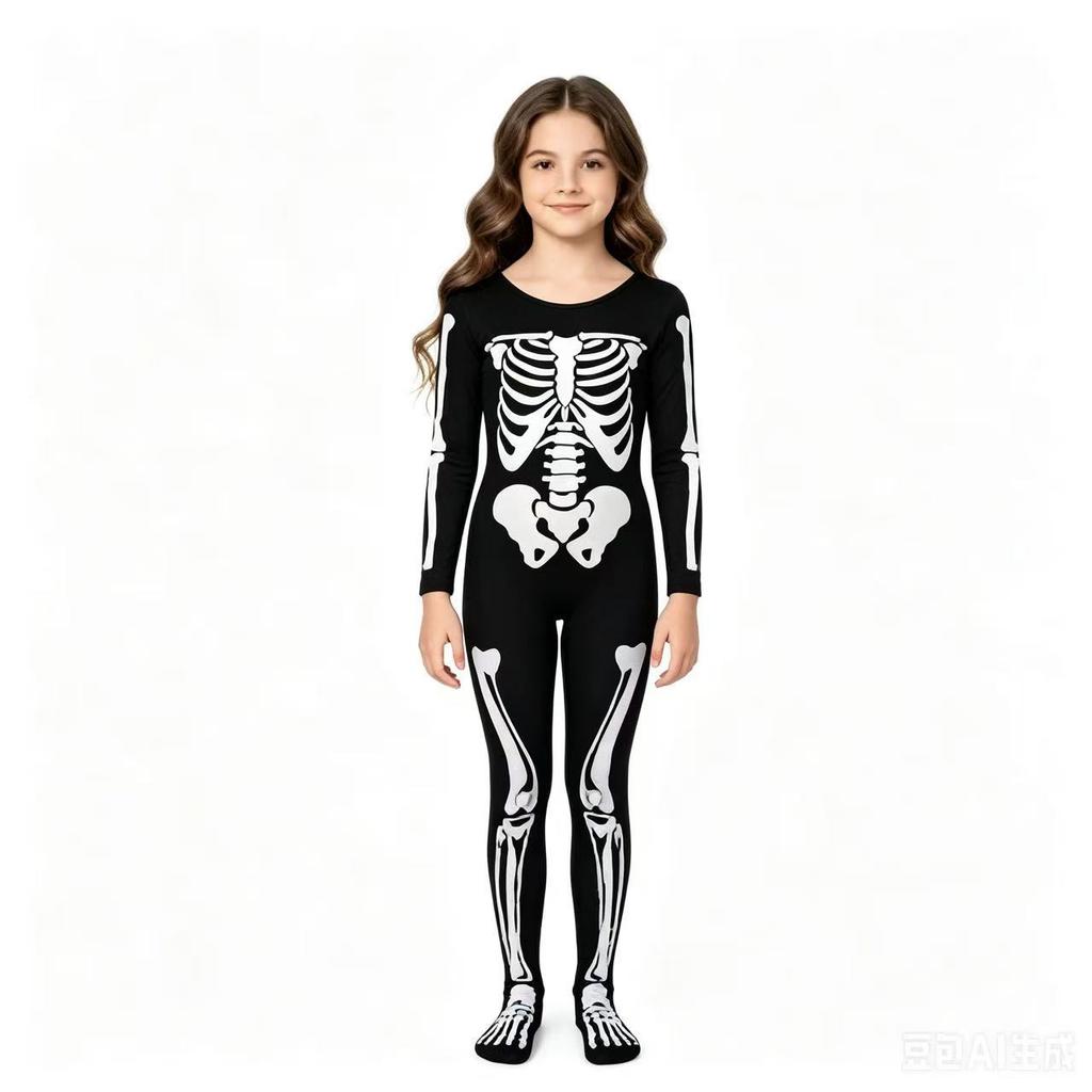 Halloween szkielet duch postać przebranie kombinezon dziecięcy