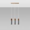 Zane 3 hanging lamp, gray