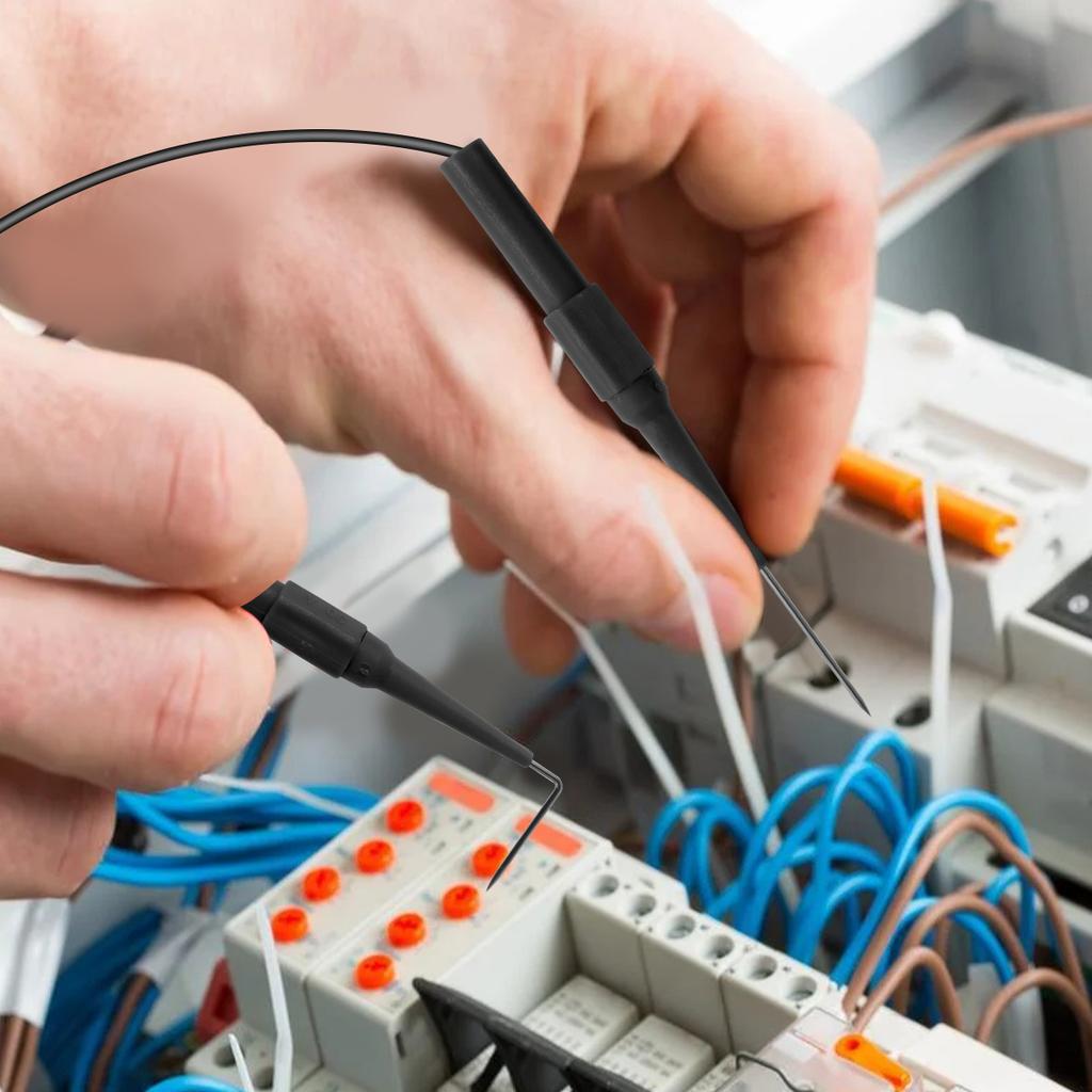 22/30PCS Multimeter Test Lead Kit 4mm Banana Plug To Alligator Clip Test Lead Probe Wire Piercing Probes 3 Different Angles