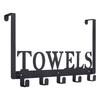 Towel Rack, Holder Bathroom Organizer with 5 Hooks, Door Hooks , Wall Mount, for