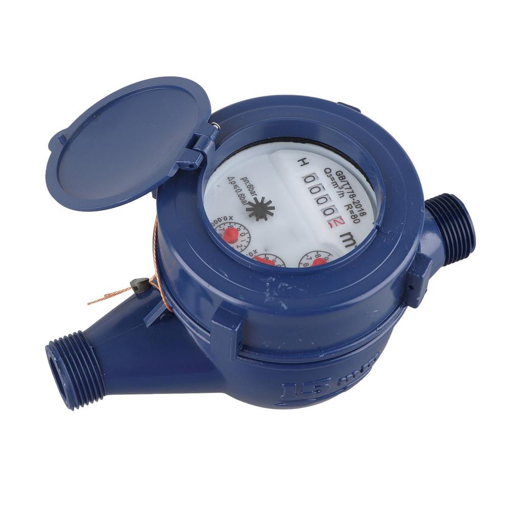 DN15 Garden Home Plastic Cold Water Meter Single Water Flow Wet Table Measuring Tool