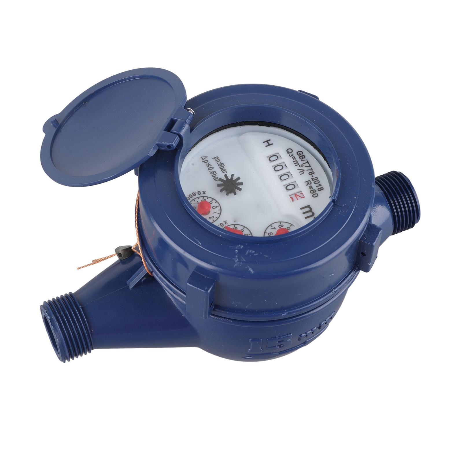 

DN15 Garden Home Plastic Cold Water Meter Single Water Flow Wet Table Measuring Tool