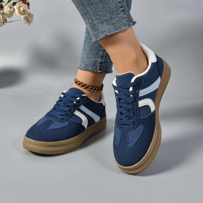 Large size soft-soled sneakers design style lace-up lightweight versatile jogging women's shoes