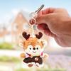Cute Deer Plush Keychain Soft Stuffed Animal Pendant for Bags & Backpacks Cartoon Bag Key Accessory for Kids Deer Lovers
