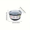 Microwave Rice Cooker with Lid - Non-Stick,BPA-Free, Easy-Clean Lunch Container for Quick Meals&Single Servings, Includes Steam Vent& Transparent Lid