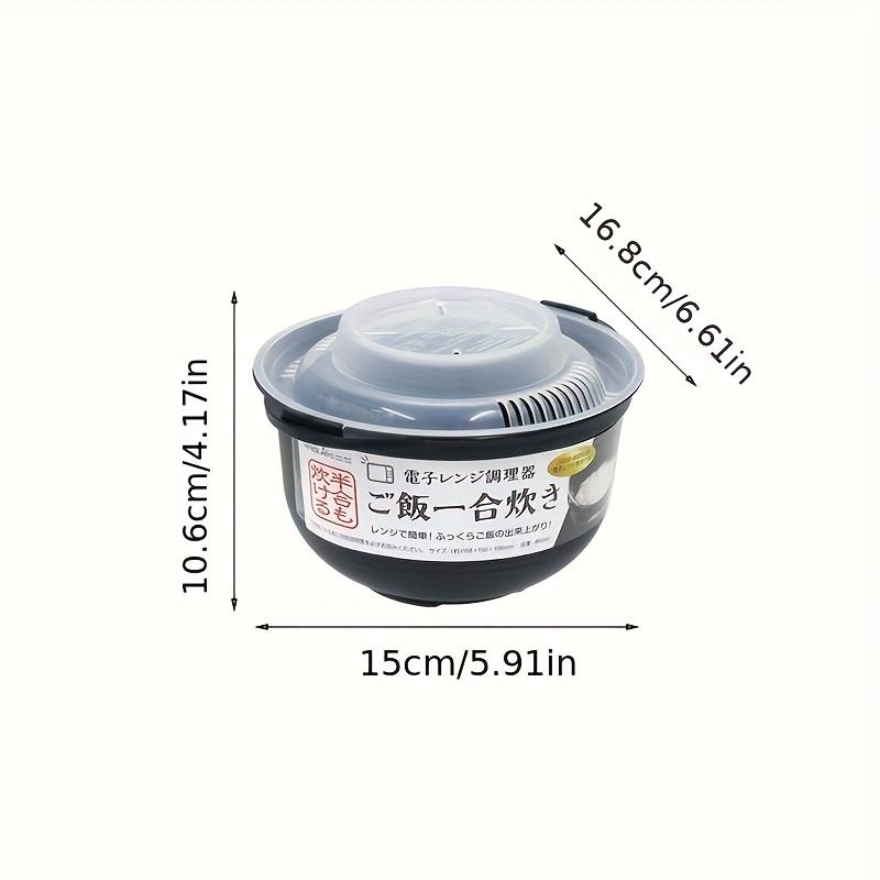 Microwave Rice Cooker with Lid - Non-Stick,BPA-Free, Easy-Clean Lunch Container for Quick Meals&Single Servings, Includes Steam Vent& Transparent Lid