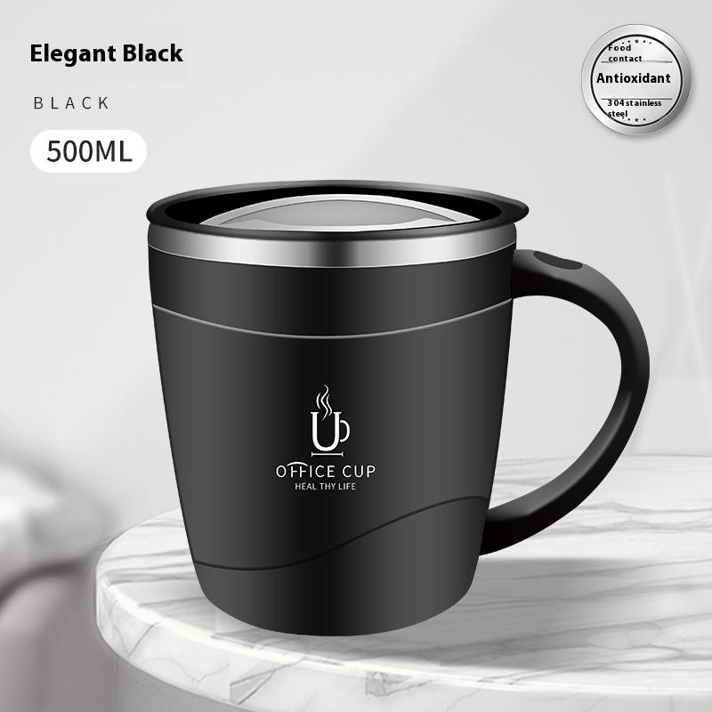 304 Stainless Steel Mug, Double-layer Heat and Cold Preservation, Business Portable Coffee Cup Office with Handle for Making Tea
