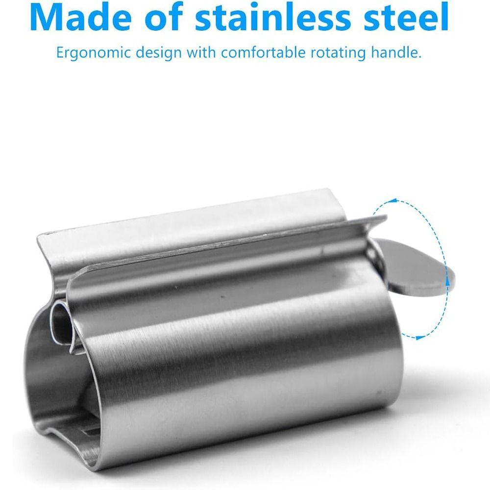 Puts an end to Waste Toothpaste Squeezer Stainless Steel Seat Holder Stand Toothpaste Rollers  Girl