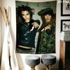 Bill Kaulitz E Tom Kaulitz Wall Tapestry Aesthetic Wall Hanging Printed Fabric Blanket Decorative Tapestries for Bedroom Living Room Home Decor