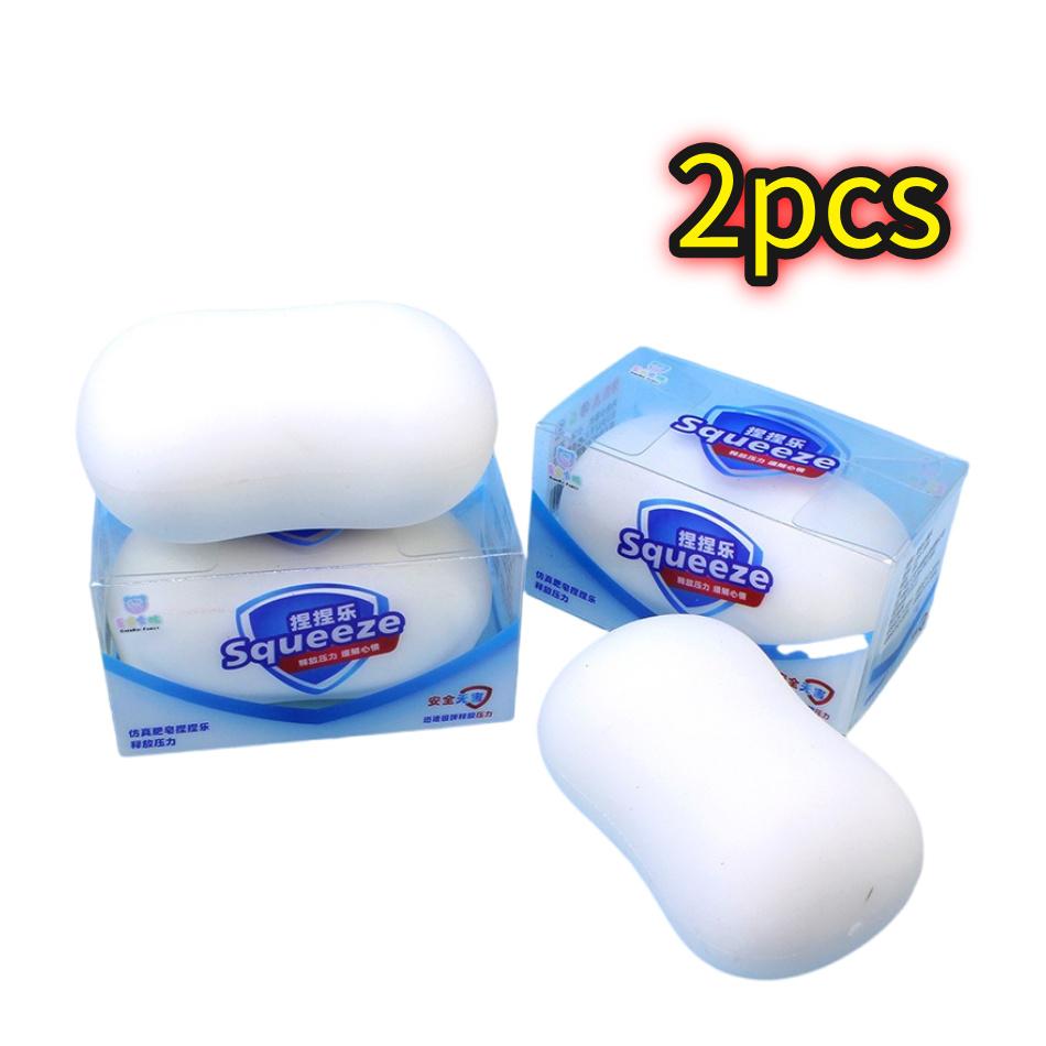 Squishy Soap Party Favors Gifts Simulated Soap Anti-Stress Fidget Toy Squishy Soap Desktop Accessiories Birthday Party Gifts