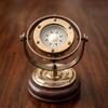 Brass Gimbal Compass, Nautical Desk Decor, Maritime Navigation Accessory Gift