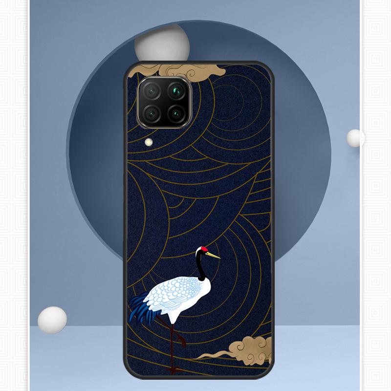 Red-crowned Crane Birds Japanese For Huawei Nova 12i 12s 11i 8i Y91 Y60 Y70 Y72 Y90 Y61 9 10 SE P20 P40 Lite P30 P60 Pro Case