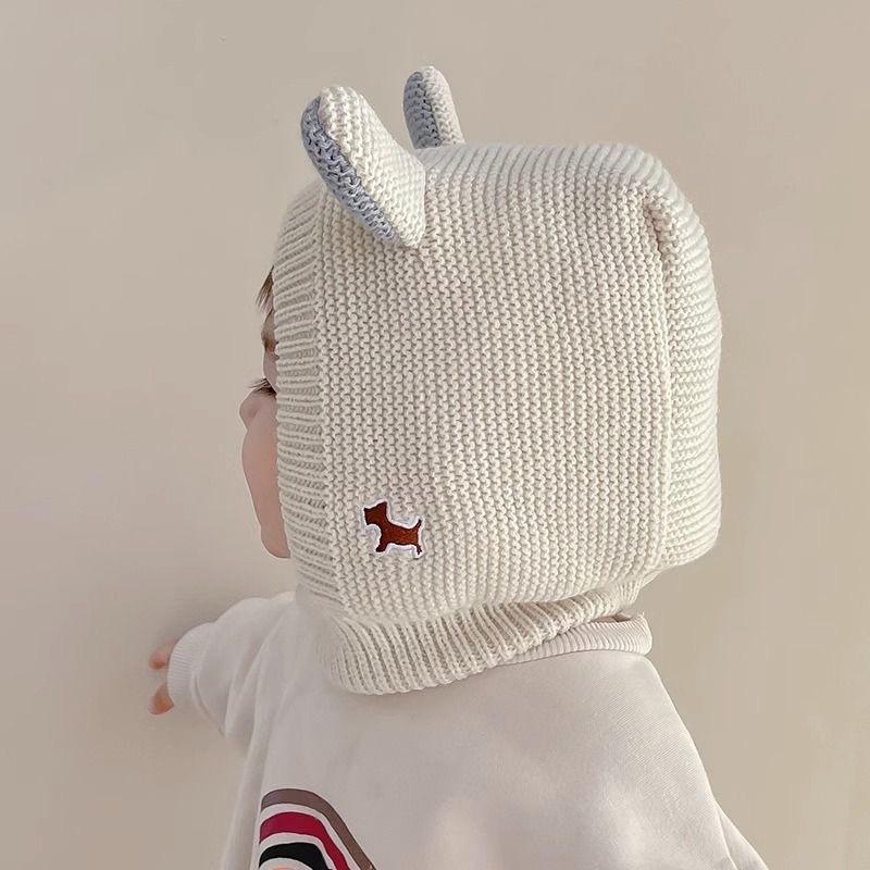 Winter Fleece Thickened Children's Baby Rabbit Ears Ear Protection Baby Boys and Girls Knitted Hat Cute Wool Hat