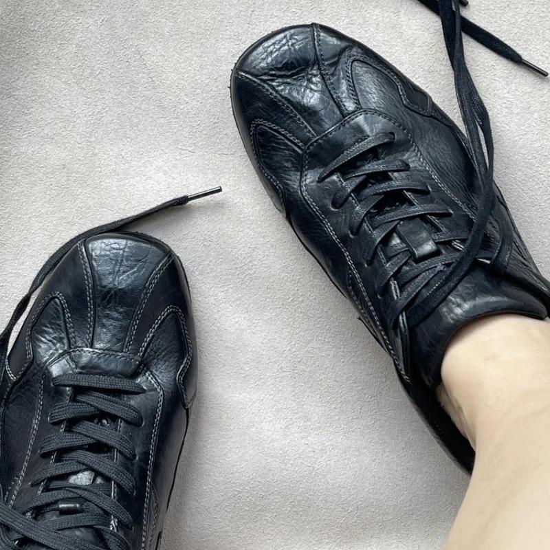 Adidași Retro Casual cu Șireturi, Plat, Pantofi de Mers Confortabili și Moi, Vârf Rotund, Pantofi Sport, Mărimi 35-44