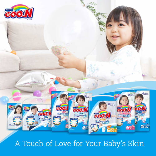 Goon Soft Fit Pants Size Bigger Than BIG (13~25kg) Girls 28 Pieces