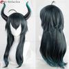 Anime MALLEUS DRACQMA Cosplay Wig 55cm Long Hair With Horn Heat Resistant Synthetic Party Wigs + Wig Cap