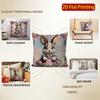 2D Cute Bunny-Patterned Decorative Pillow Covers Pattern Cushion Cover Suitable For Sofa Bedroom Car Pillow Cover