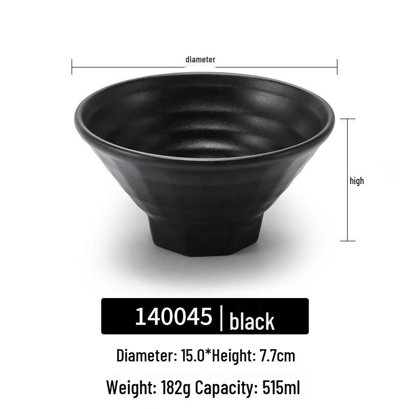 Black Melamine Small Dipping Bowl
