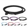 Dual-Strand Black Titanium Steel Clasp Bracelet with Graded Magnetic Buckle - Japanese & Korean Style, Unisex, Laser Engraved.