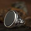 New Mifeiya Creative Black Crystal Rhinestone Zircon Rings for Men CopperColor Wedding Party Vintage Fashion Jewelry