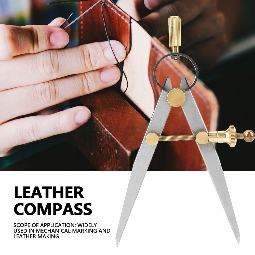 100mm kožený dělič Rotační Scratch Leathercraft Compass DIY šicí nástroje