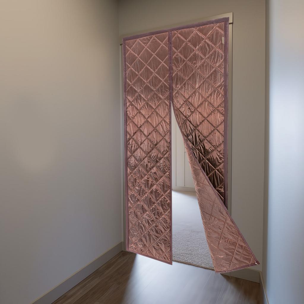 Magnetic Thermal Insulated Door Curtain Fits 38x82In Doors - 1x2.1m (39.37x82.68in) Center Opening, Waterproof & Noise Reducing