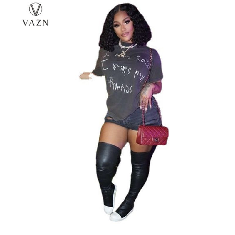 

Printed T-shirt Grey Short Sleeve Top Print T-shirt Gray Short Sleeve Tops Gray S