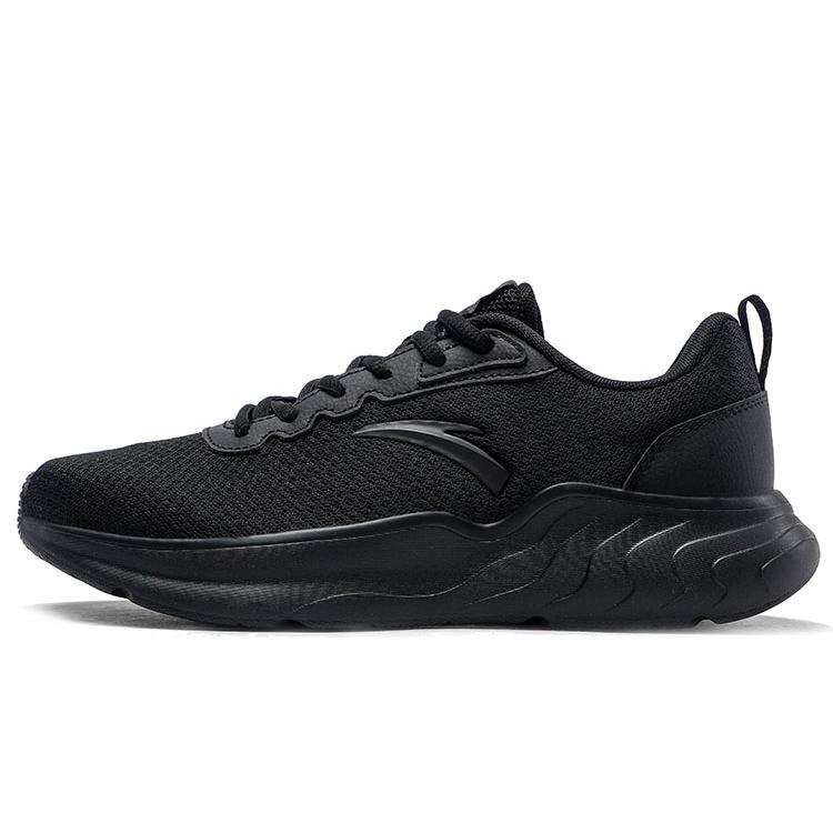 New Anta Running Collection Anti Slip Wear Resistant Low Top Running Shoes Men's Black 912345527-2
