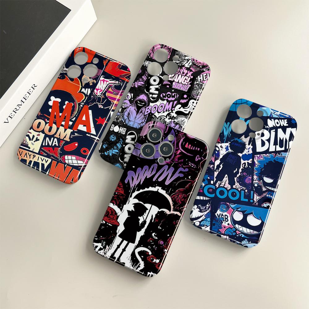 All-inclusive Film Phone Case Cartoon Fashion Design Hard Shell Full Cover Camera Protection Case for iPhone Samsung Xiaomi Poco Redmi