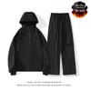 New Couple's Water-Repellent Hooded Ski Jacket & Pants Set - Fleece-Lined for Winter