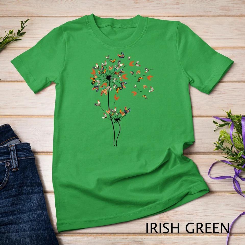 Dandelion Chicken Flower Shirt - Floral Chicken Tree Lover Unisex T-shirt 5 M