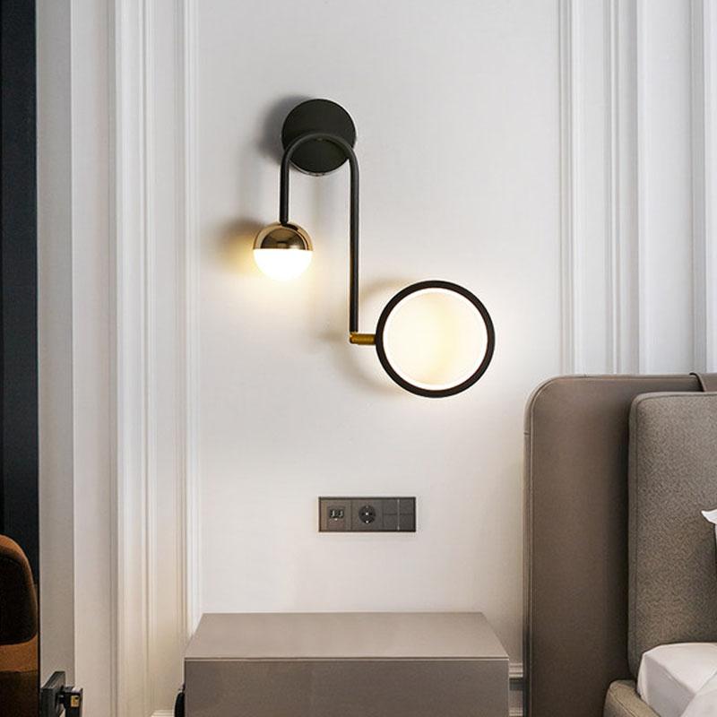 ZK50 Modern light luxury bedroom bedside lamp Nordic living room simple creative aisle corridor background decoration wall lamp