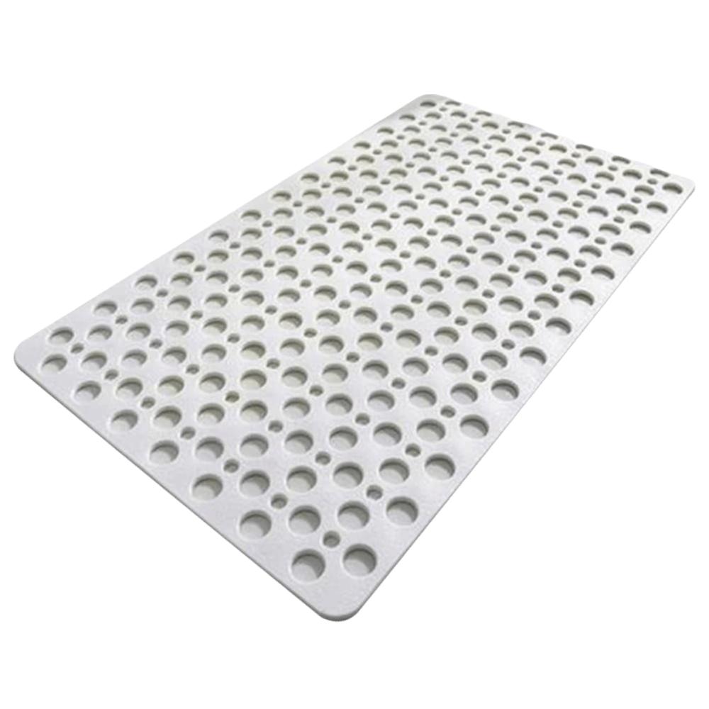 Suction Cups Shower Stall Mat Anti Slip Drainage Holes Bathroom Mat Antibacterial Resistant Machine Washable Bath Mat
